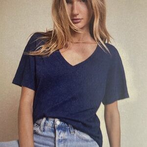 *PINK* NATION LTD Nina Vintage Fit V-neck short sleeve, Style # 2157CN, NWT, XS